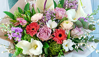 写真：サプライズ演出の花束