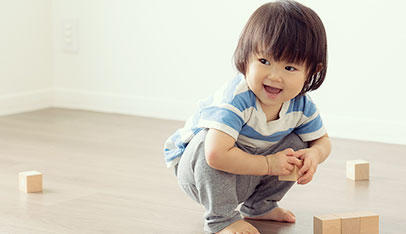 写真：お子様と過ごす